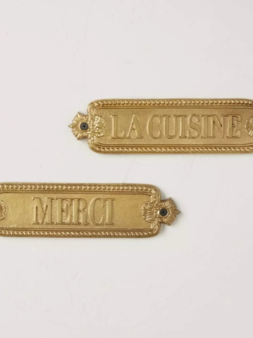 Merci French Word Cottage Metal Sign - Picture 3 of 3